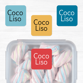 Cocoliso Etiqueta Diseño Cuadrada