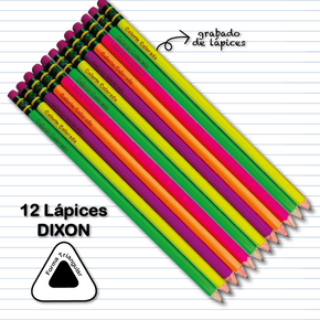 Lápices Dixon Neón Hexagonal