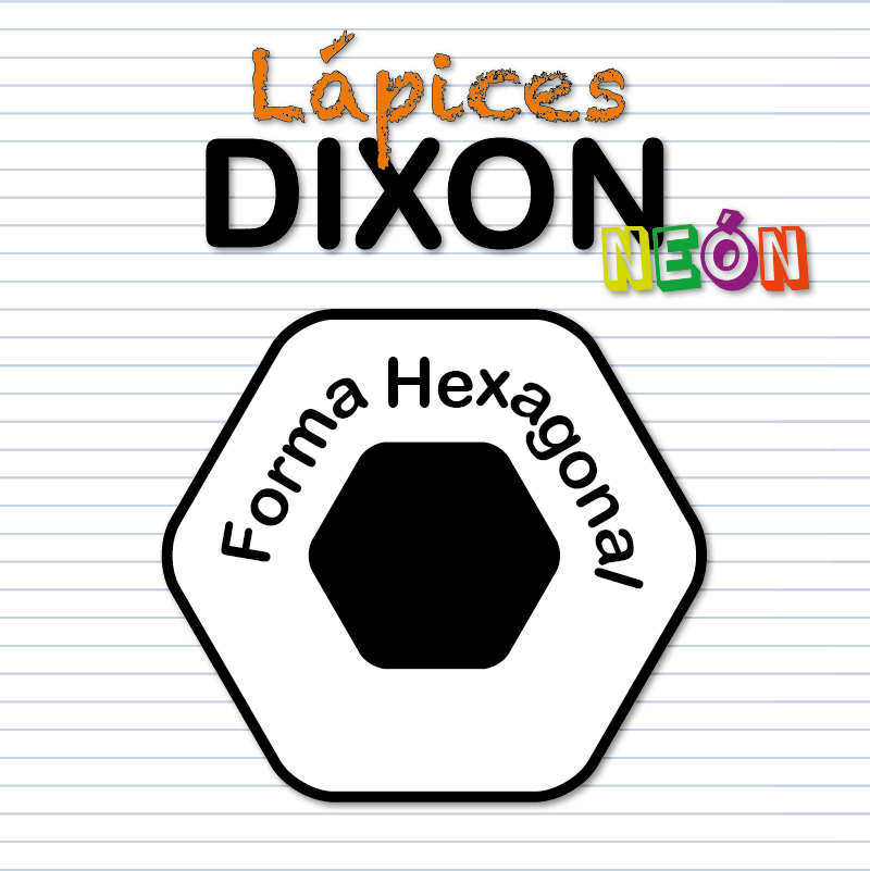 Lápices Dixon Neón Hexagonal