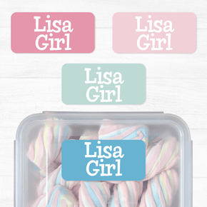 Lisa Girl Etiqueta Diseño Rectangular