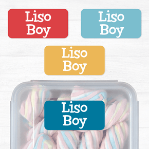 Liso Boy Etiqueta Diseño Rectangular