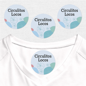 Abstracto Etiqueta Para Ropa Diseño Circular