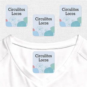 Abstracto Etiqueta Para Ropa Planchado Diseño Cuadrada