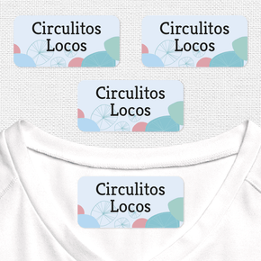 Abstracto Etiqueta Para Ropa Planchado Diseño Rectangular