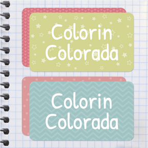 Colorin Colorada Etiqueta Diseño Escolar