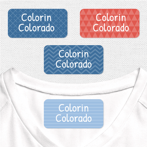 Colorin Colorado Etiqueta Para Ropa Planchado Diseño Rectangular