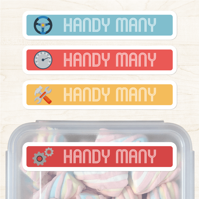 Handymany Etiqueta Diseño Grande