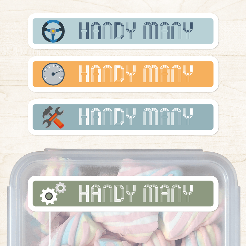 Handymany Etiqueta Diseño Grande