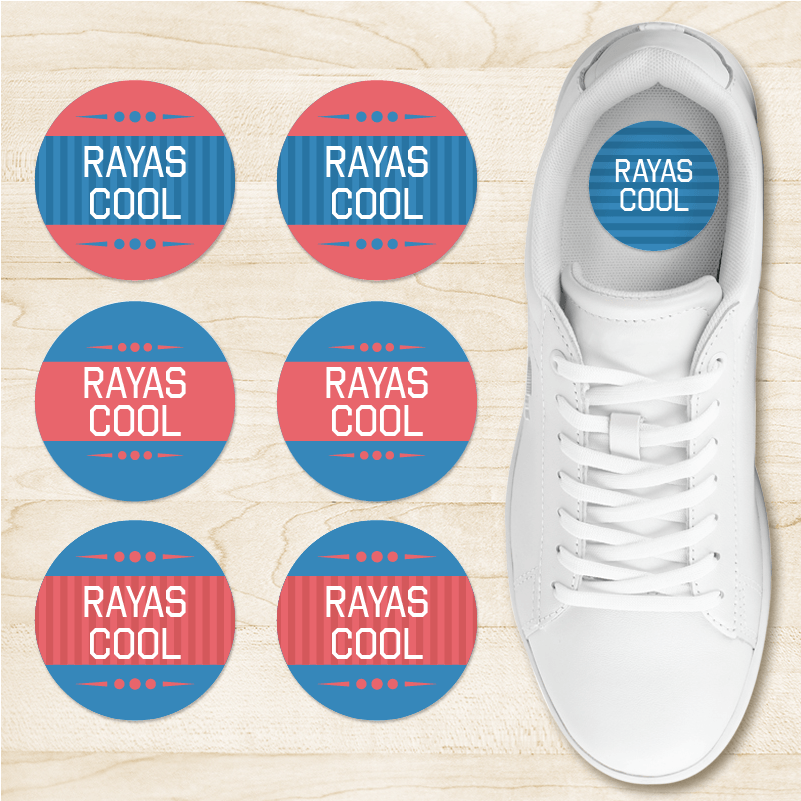 Rayas Cool Etiqueta Calzado Circular