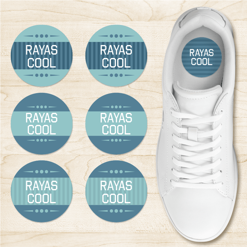 Rayas Cool Etiqueta Calzado Circular