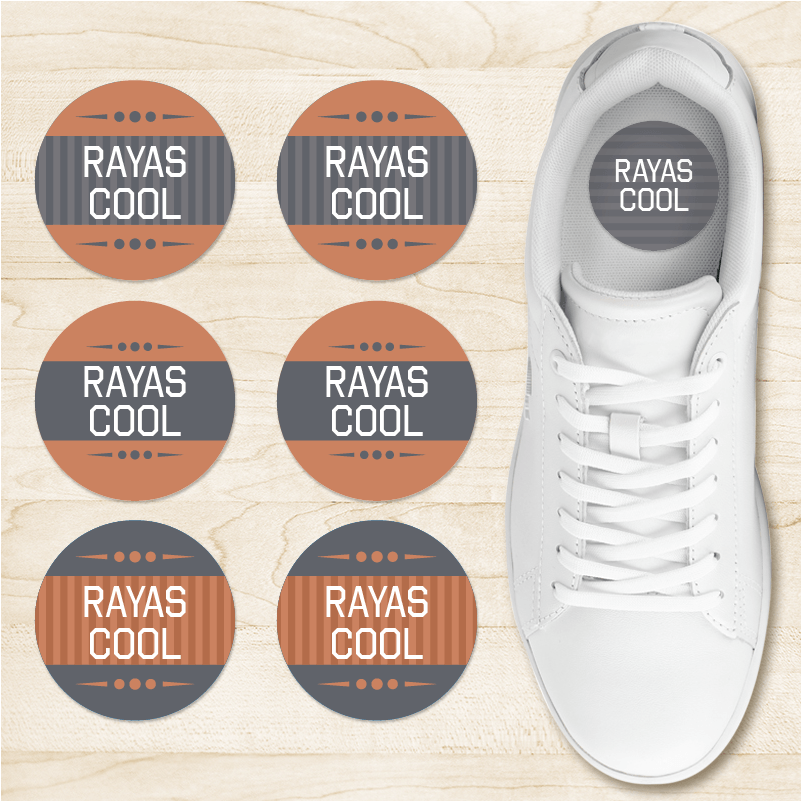 Rayas Cool Etiqueta Calzado Circular