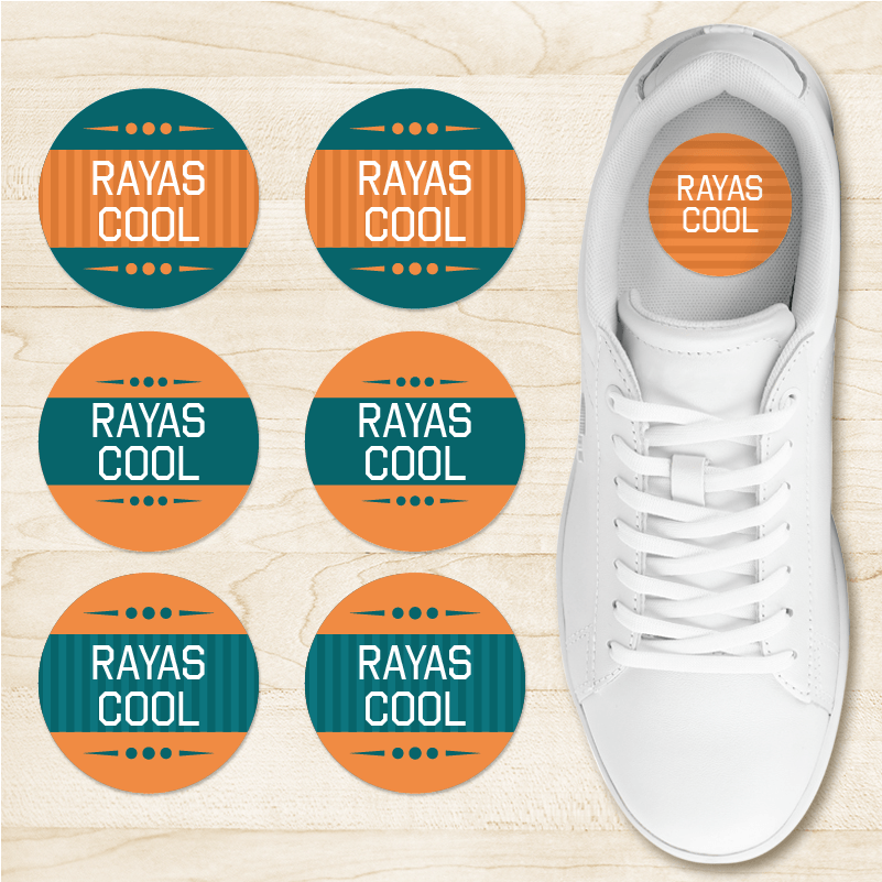 Rayas Cool Etiqueta Calzado Circular