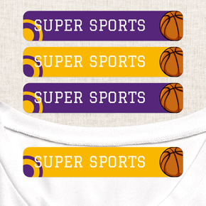Basketball Etiqueta Para Ropa Planchado Diseño Grande