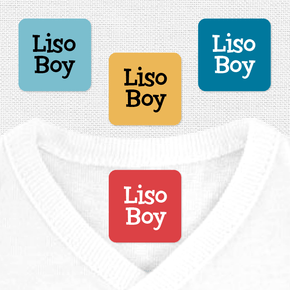 Liso Boy Etiqueta Para Ropa Planchado Diseño Cuadrada