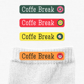 Coffe Break Etiqueta Ropa Planchado Diseño Chica
