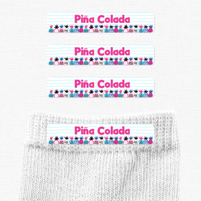 Piñas Etiqueta Ropa Planchado Diseño Chica