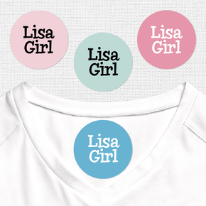 Lisa Girl Etiqueta Para Ropa Diseño Circular