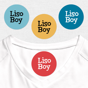 Liso Boy Etiqueta Para Ropa Diseño Circular