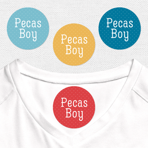Pecasboy Etiqueta Para Ropa Diseño Circular