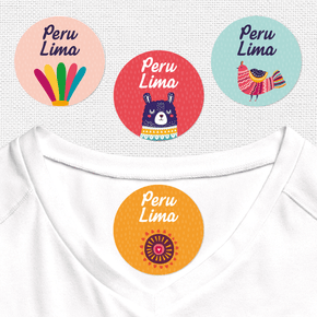 Peruanas Etiqueta Para Ropa Diseño Circular