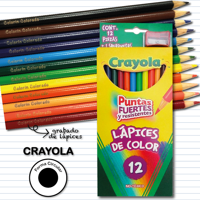 Lápices de colores Redondos caja con 36 colores 4 mm