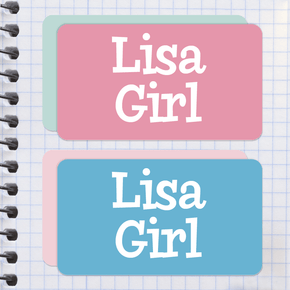 Lisa Girl Etiqueta Diseño Escolar