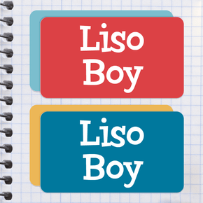 Liso Boy Etiqueta Diseño Escolar