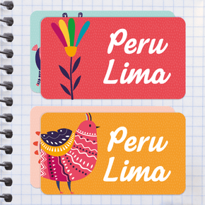Peruanas Etiqueta Diseño Escolar