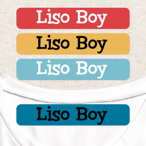 Liso Boy Etiqueta Para Ropa Planchado Diseño Grande
