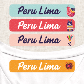 Peruanas Etiqueta Para Ropa Planchado Diseño Grande