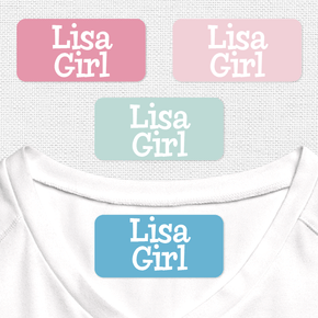 Lisa Girl Etiqueta Para Ropa Planchado Diseño Rectangular
