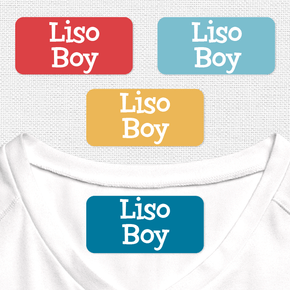 Liso Boy Etiqueta Para Ropa Planchado Diseño Rectangular
