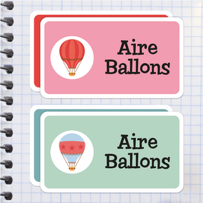 Aire Ballons Etiqueta Diseño Escolar