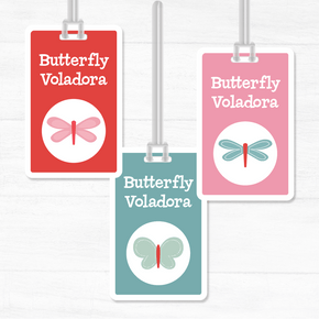Butterfly Tag Rectangular