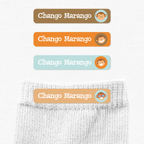 Chango Marango Etiqueta Ropa Planchado Diseño Chica