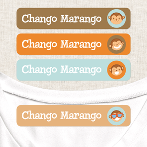 Chango Marango Etiqueta Para Ropa Planchado Diseño Grande