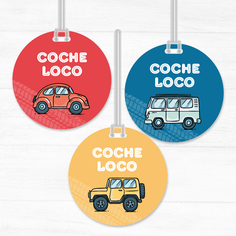 Coche Loco Tag Circular - Cochinita Vinil