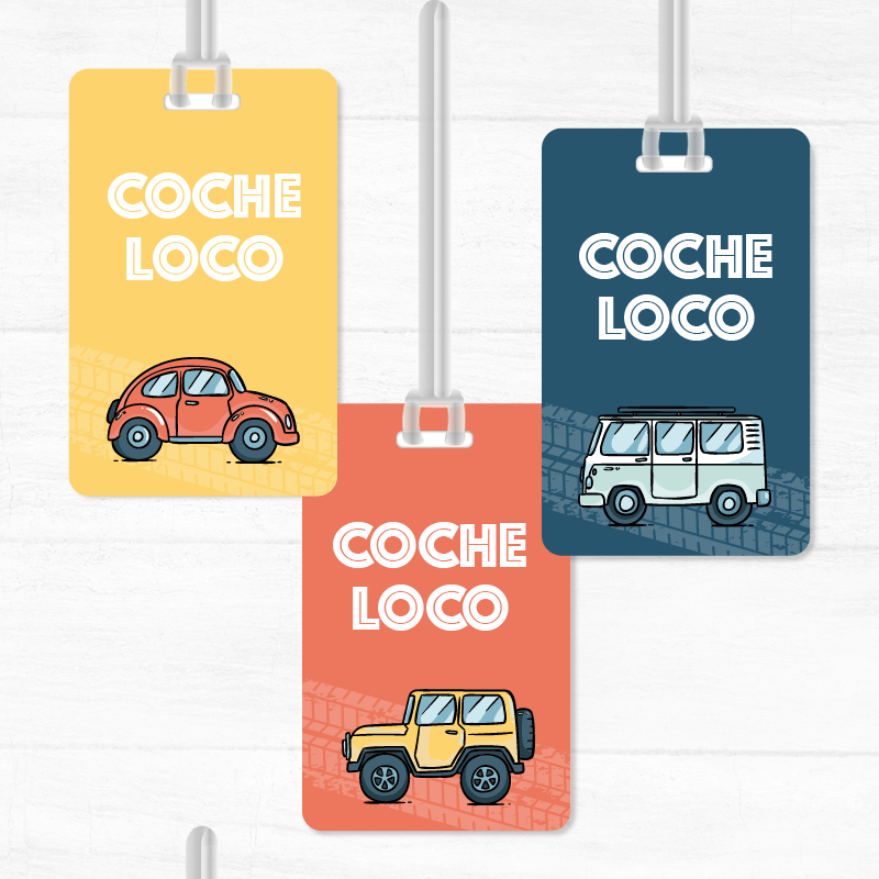 Coche Loco Tag Rectangular - Cochinita Vinil