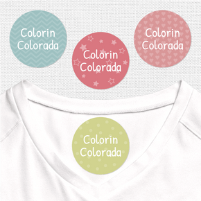 Colorin Colorada Etiqueta Para Ropa Diseño Circular