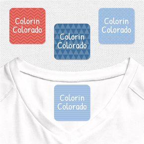 Colorin Colorado Etiqueta Para Ropa Planchado Diseño Cuadrada
