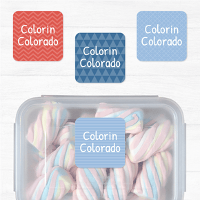 Colorin Colorado Etiqueta Diseño Cuadrada