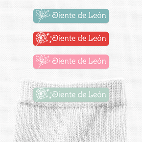 Diente de León Etiqueta Ropa Planchado Diseño Chica