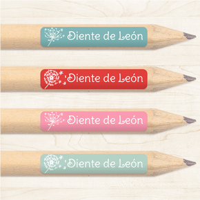 Diente de León Etiqueta Diseño Chica
