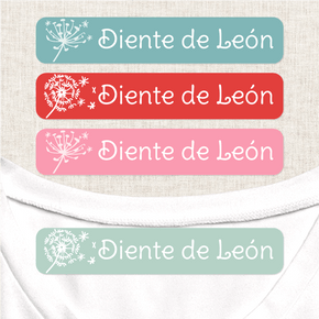 Diente de León Etiqueta Para Ropa Planchado Diseño Grande