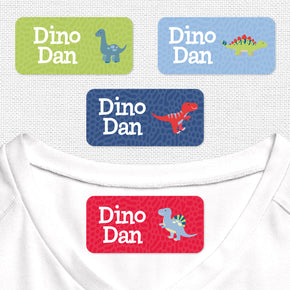 Dino Dan Etiqueta Para Ropa Planchado Diseño Rectangular