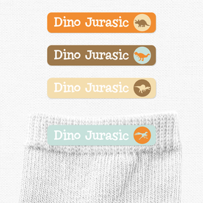Dino Jurasic Etiqueta Ropa Planchado Diseño Chica