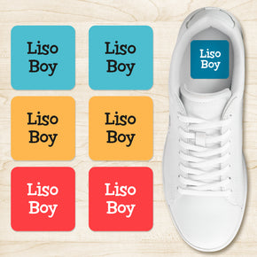 Liso Boy Etiqueta Calzado Cuadrada