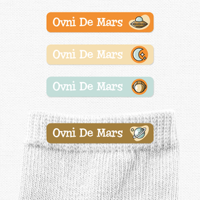 Ovni de Mars Etiqueta Ropa Planchado Diseño Chica