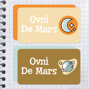 Ovni de Mars Etiqueta Diseño Escolar