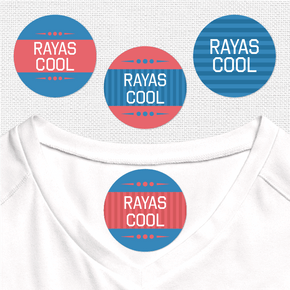 Rayas Cool Etiqueta Para Ropa Diseño Circular